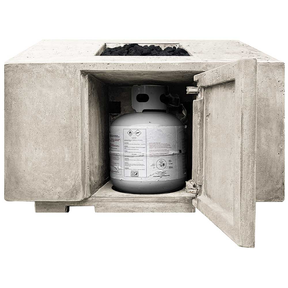 Prism Hardscapes Porto 60 Inch 65000 BTU Natural Gas Rectangular Fire Pit Table   Natural