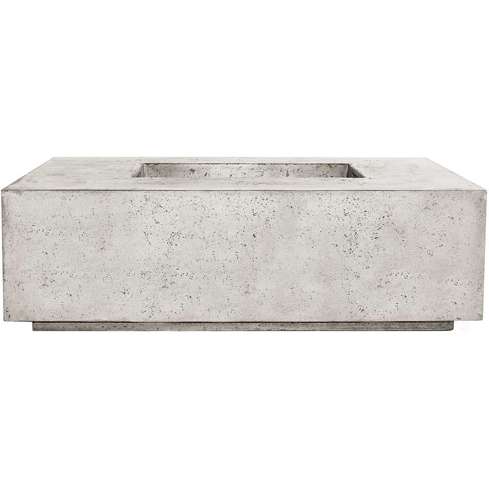Prism Hardscapes Porto 60 Inch 65000 BTU Natural Gas Rectangular Fire Pit Table   Natural