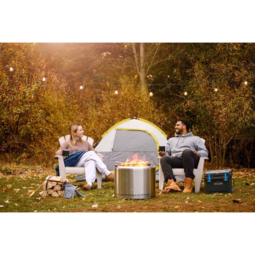 Napoleon Timberwolf 22 Inch Stainless Steel Wood Burning Smokeless Fire Pit