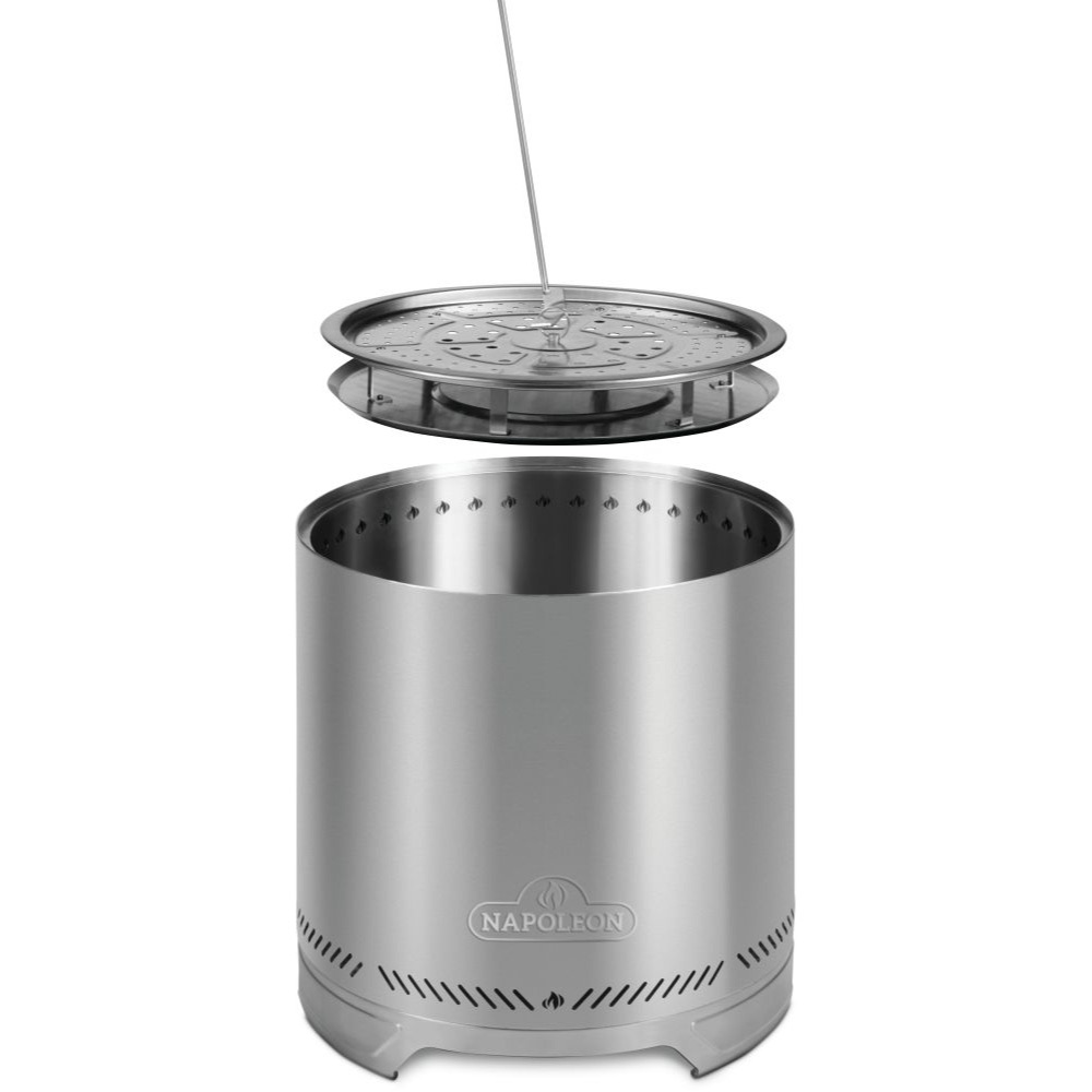 Napoleon Timberwolf 18 Inch Stainless Steel Wood Burning Smokeless Fire Pit