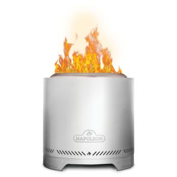 Napoleon Timberwolf 18 Inch Stainless Steel Wood Burning Smokeless Fire Pit Burning350