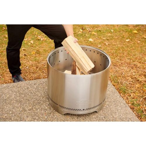 Napoleon Timberwolf 18 Inch Stainless Steel Wood Burning Smokeless Fire Pit