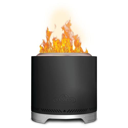 Napoleon Timberwolf 18 Inch Stainless Steel Wood Burning Smokeless Fire Pit   Matte Black