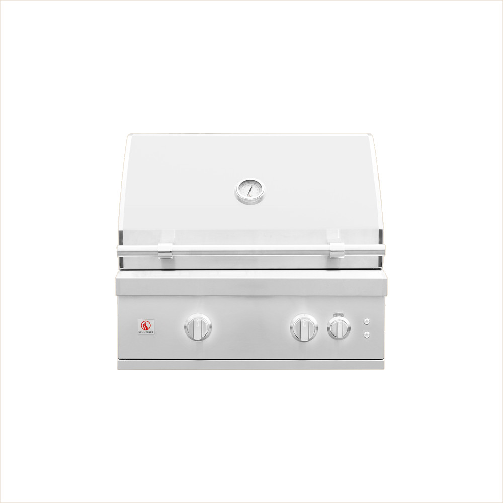 Summerset Grills Quest 30 Inch 2 Burner Built In Propane Gas Grill with Rear Infrared Burner
