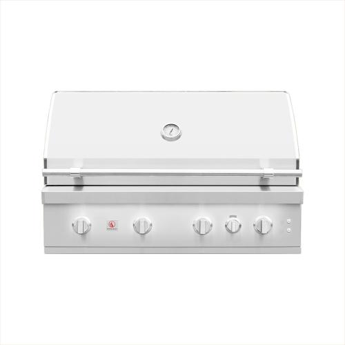 Summerset Grills Quest 42 Inch 4 Burner Built In Natural Gas Grill with Rear Infrared Burner