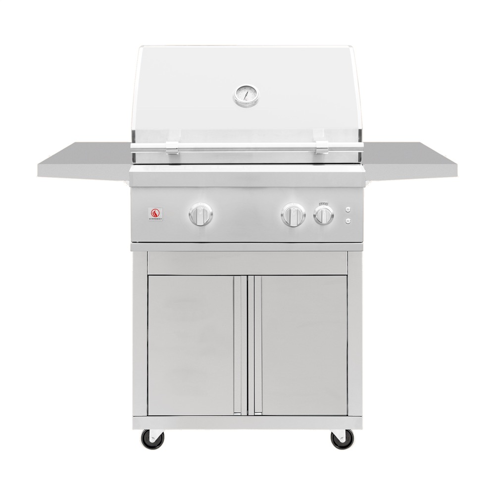 Summerset Grills Quest 30 Inch 2 Burner Freestanding Natural Gas Grill with Rear Infrared Burner