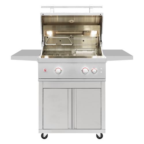 Summerset Grills Quest 30 Inch 2 Burner Freestanding Natural Gas Grill with Rear Infrared Burner