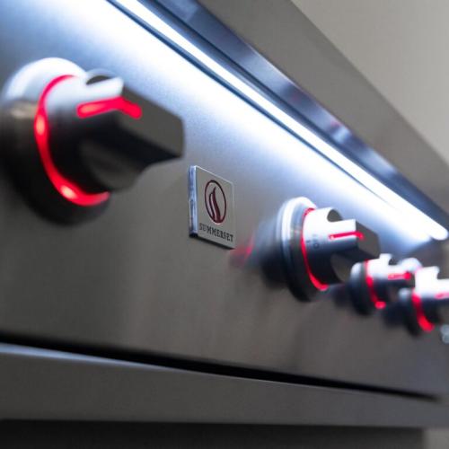 Summerset Grills Quest 36 Inch 3 Burner Freestanding Natural Gas Grill with Rear Infrared Burner