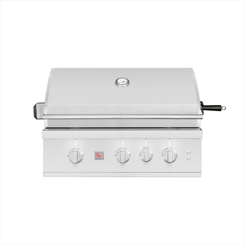 Summerset Grills TRL Pro 32 Inch 3 Burner Built In Natural Gas Grill with Rear Infrared Burner