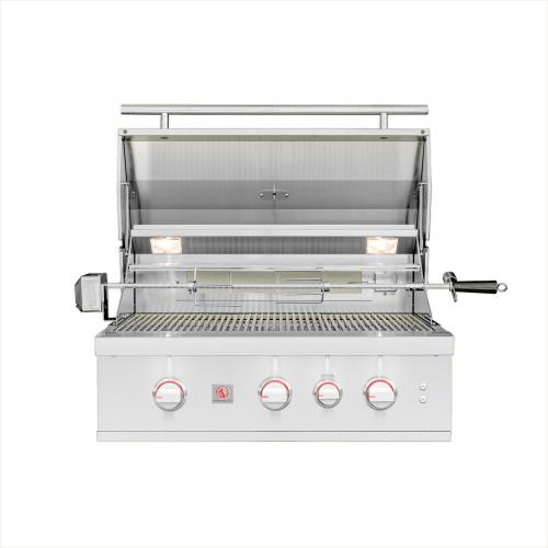 Summerset Grills TRL Pro 32 Inch 3 Burner Built In Natural Gas Grill with Rear Infrared Burner