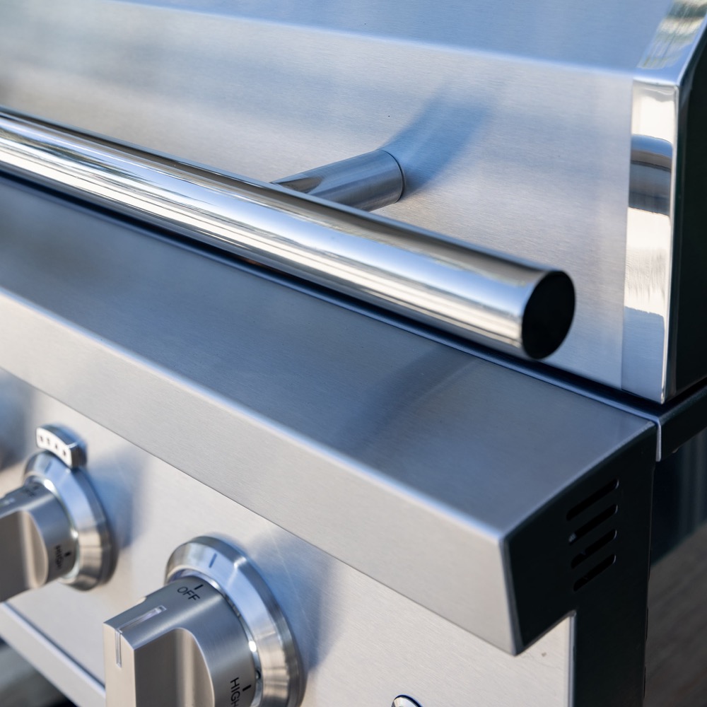 Summerset Grills TRL Pro 40 Inch 4 Burner Built In Propane Gas Grill with Rear Infrared Burner
