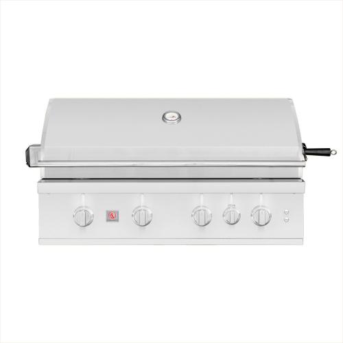 Summerset Grills TRL Pro 40 Inch 4 Burner Built In Propane Gas Grill with Rear Infrared Burner