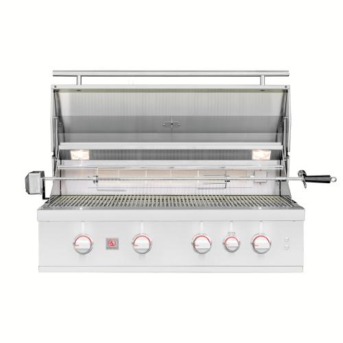 Summerset Grills TRL Pro 40 Inch 4 Burner Built In Propane Gas Grill with Rear Infrared Burner