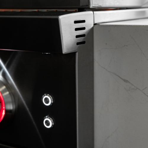 Summerset Grills Sizzler Pro 40 Inch 5 Burner Freestanding Natural Gas Grill with Rear Infrared Burner on Standard Cart