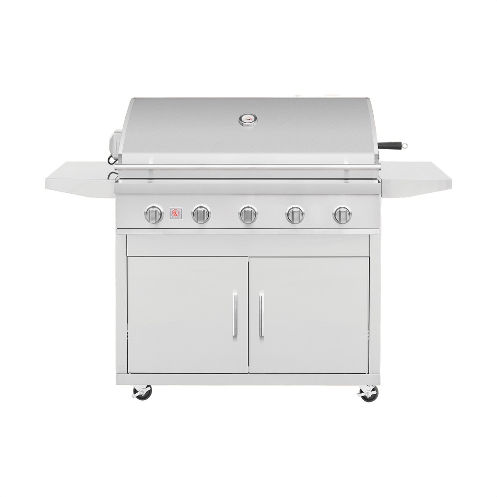 Summerset Grills Sizzler 40 Inch 5 Burner Freestanding Propane Gas Grill on Standard Cart