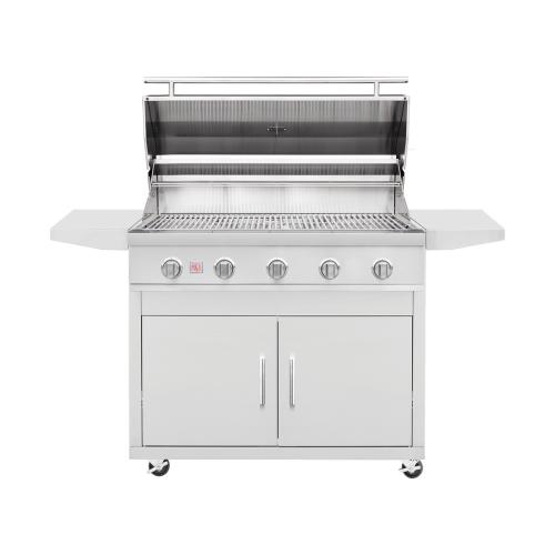 Summerset Grills Sizzler 40 Inch 5 Burner Freestanding Propane Gas Grill on Standard Cart