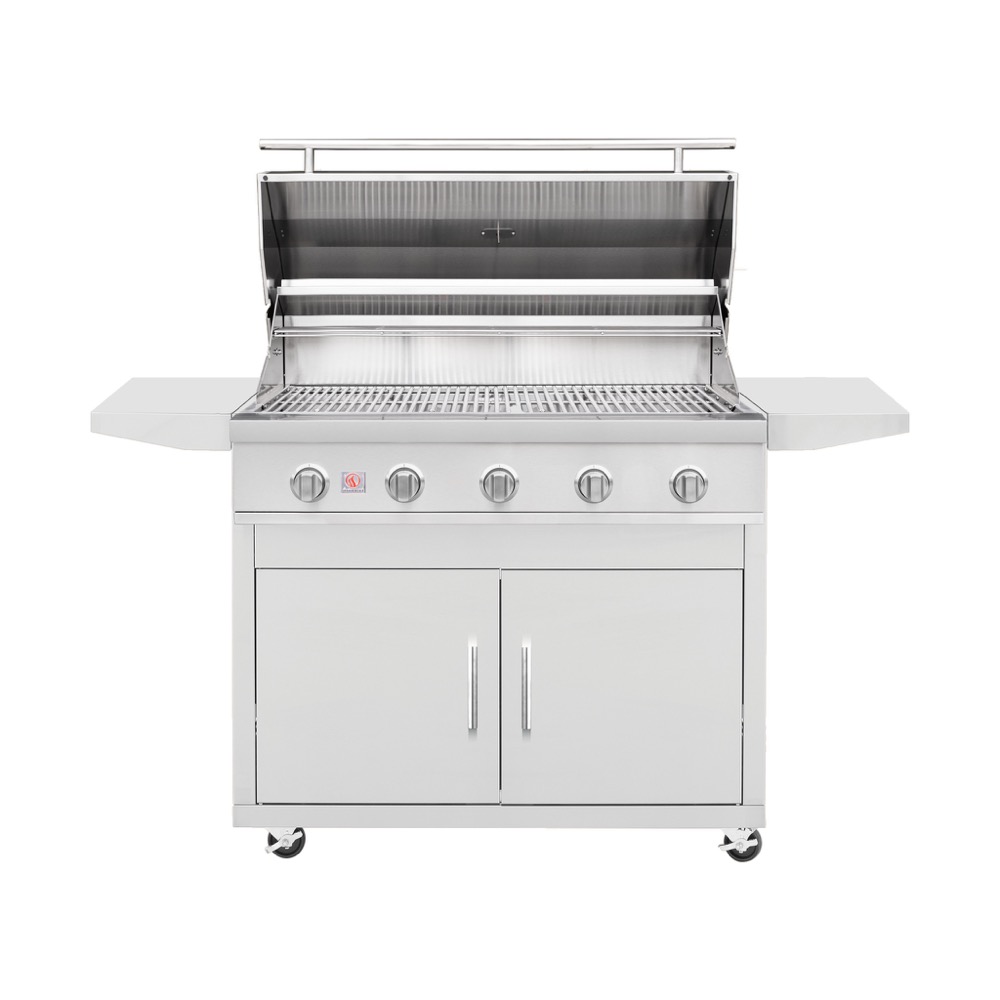 Summerset Grills Sizzler 40 Inch 5 Burner Freestanding Propane Gas Grill on Standard Cart