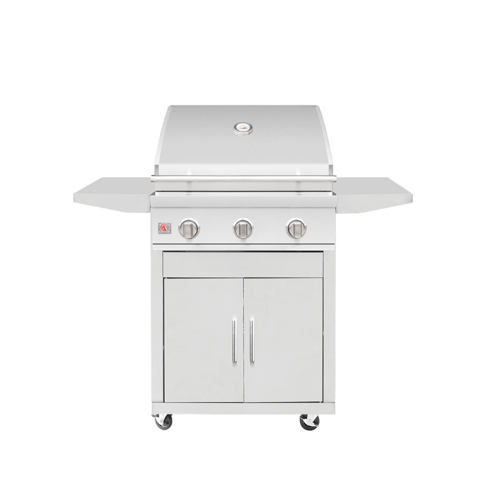 Summerset Grills Sizzler 25 Inch 3 Burner Freestanding Propane Gas Grill