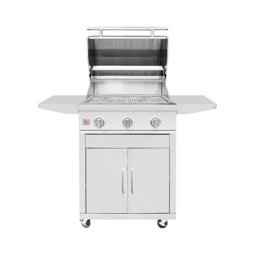 Summerset Grills Sizzler 25 Inch 3 Burner Freestanding Propane Gas Grill