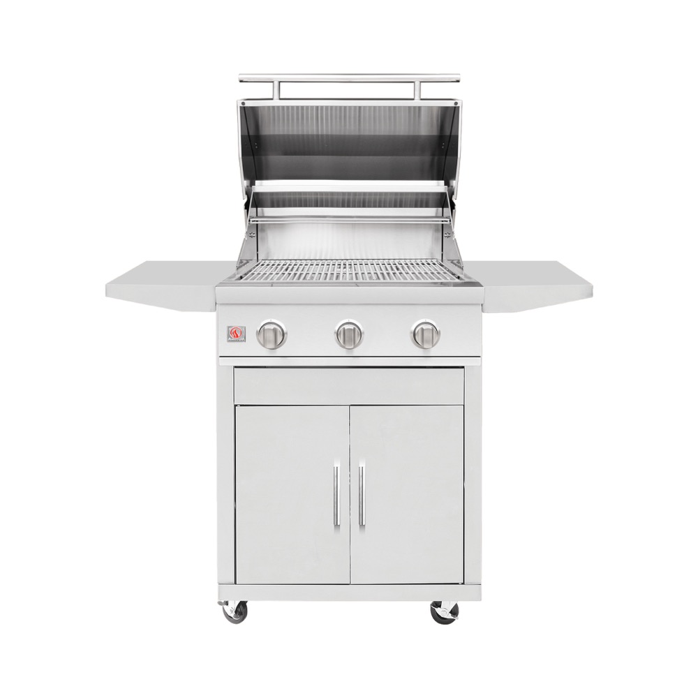 Summerset Grills Sizzler 25 Inch 3 Burner Freestanding Propane Gas Grill