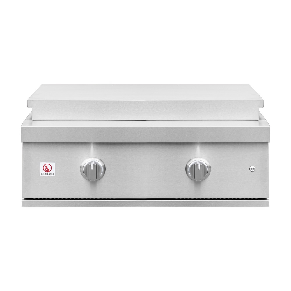 Summerset Grills Pro Series 30 Inch 2 Burner Built In Natural Gas Commercial Style Flat Top Griddle