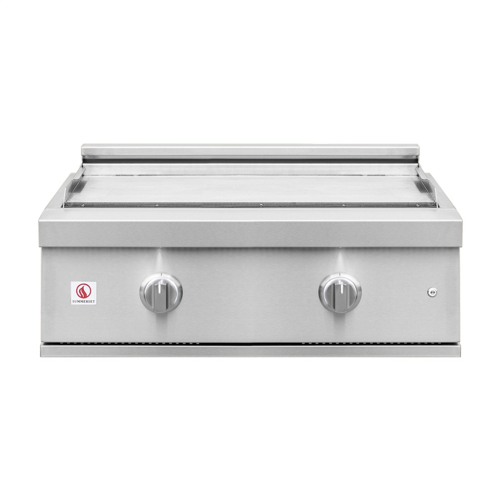 Summerset Grills Pro Series 30 Inch 2 Burner Built In Natural Gas Commercial Style Flat Top Griddle