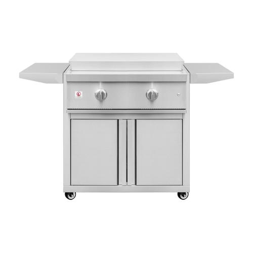 Summerset Grills Pro Series 30 Inch 2 Burner Freestanding Propane Gas Commercial Style Flat Top Griddle