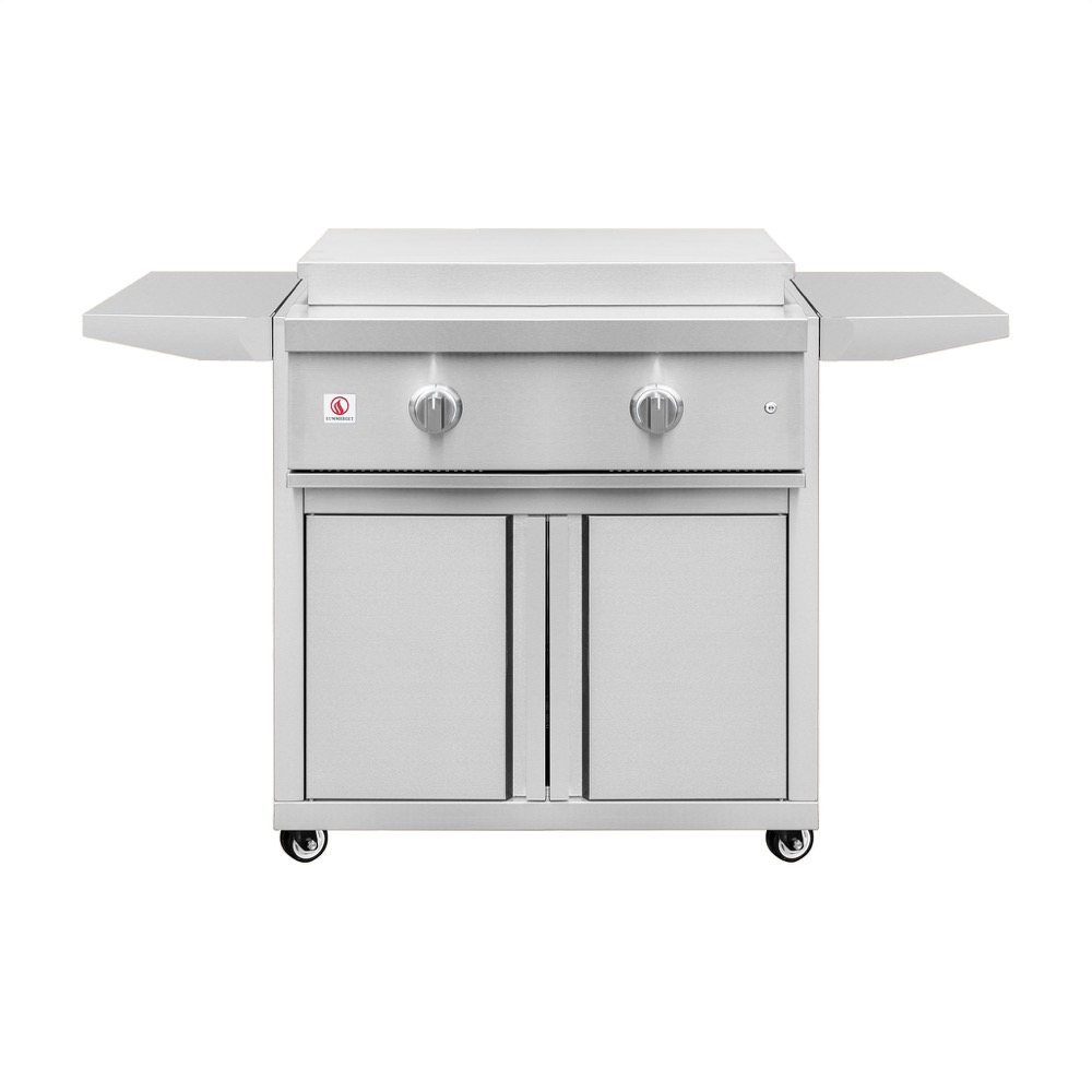 Summerset Grills Pro Series 30 Inch 2 Burner Freestanding Natural Gas Commercial Style Flat Top Griddle