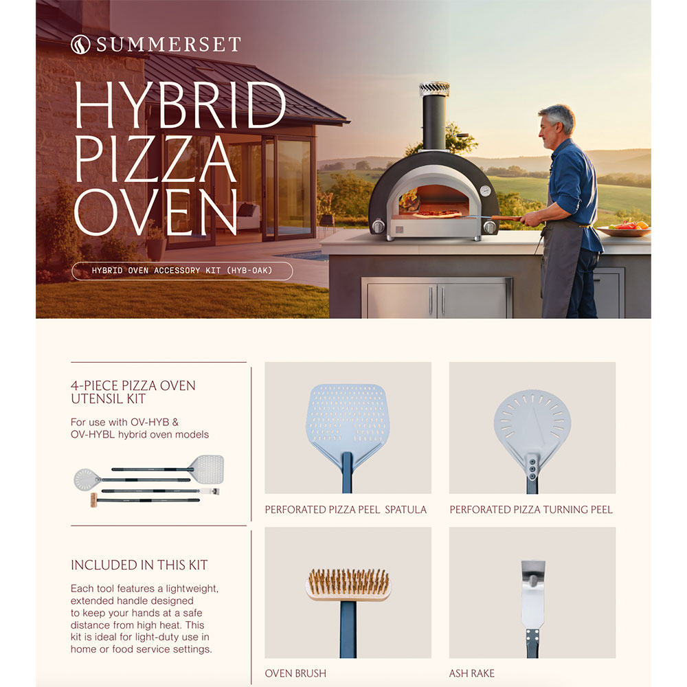 Summerset Grills Countertop Hybrid Propane Gas  and  Wood Fired Outdoor Pizza Oven