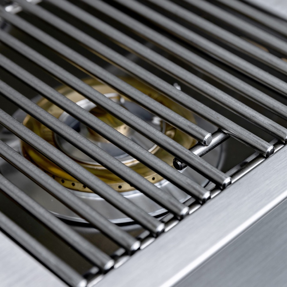 Summerset Grills Pro 24000 BTU Built In Natural Gas Double Side Burner with LED Lighting  and  Stainless Steel Lid