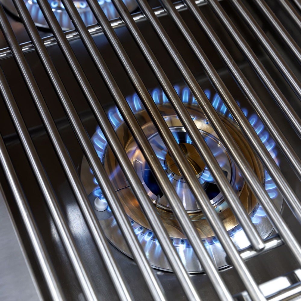 Summerset Grills Pro 24000 BTU Built In Natural Gas Double Side Burner with LED Lighting  and  Stainless Steel Lid