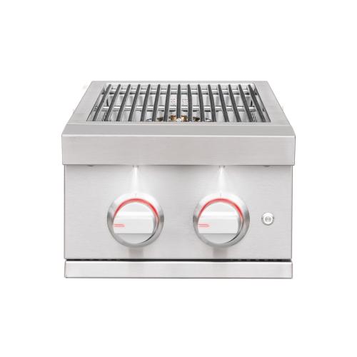 Summerset Grills Pro 24000 BTU Built In Natural Gas Double Side Burner with LED Lighting  and  Stainless Steel Lid