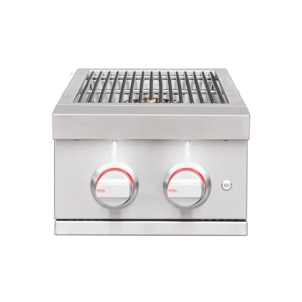Summerset Grills Pro 24000 BTU Built In Natural Gas Double Side Burner with LED Lighting  and  Stainless Steel Lid