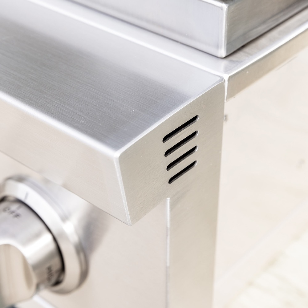 Summerset Grills 24000 BTU Built In Propane Gas Double Side Burner with Stainless Steel Lid
