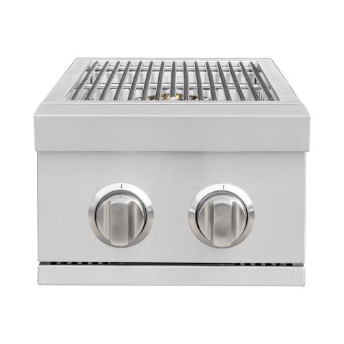 Summerset Grills 24000 BTU Built In Propane Gas Double Side Burner with Stainless Steel Lid