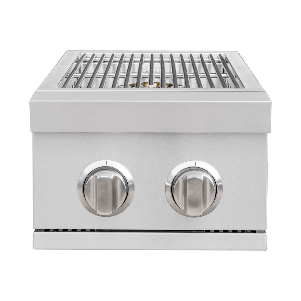 Summerset Grills 24000 BTU Built In Propane Gas Double Side Burner with Stainless Steel Lid