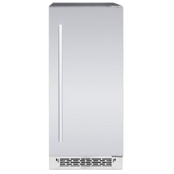 Summerset Grills 55 Lb 15 Inch UL Outdoor Rated Nugget Ice Maker with Reversible Stainless Steel Door IM 15N350