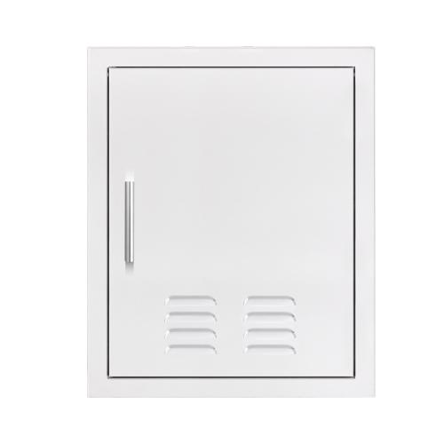 Summerset Grills 18 Inch Stainless Steel Left Hinged Flush Mount Vented Vertical Single Access Door