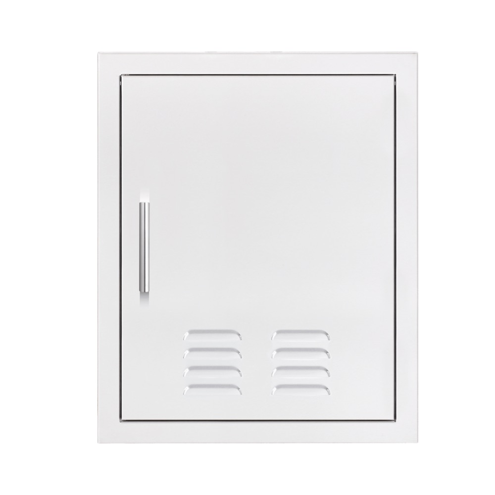 Summerset Grills 18 Inch Stainless Steel Left Hinged Flush Mount Vented Vertical Single Access Door