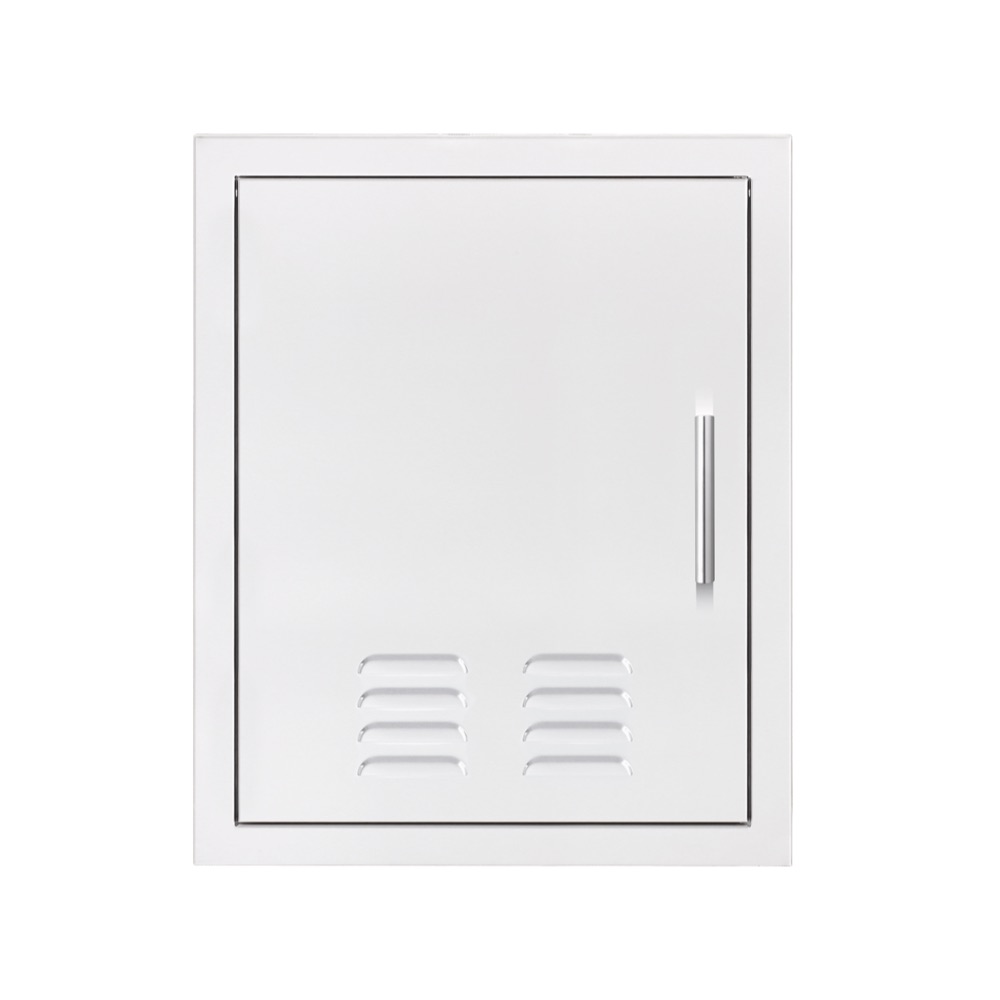 Summerset Grills 18 Inch Stainless Steel Right Hinged Flush Mount Vented Vertical Single Access Door