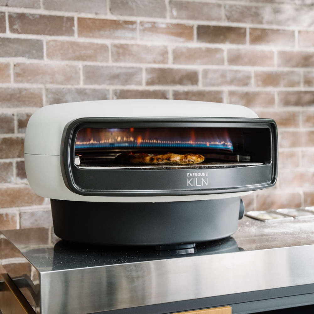 Everdure by Heston KILN R Series 2 Burner Propane Gas Powered Countertop Pizza Oven   Stone