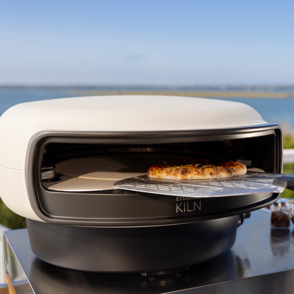 Everdure by Heston KILN R Series 2 Burner Propane Gas Powered Countertop Pizza Oven   Stone