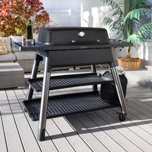 Everdure by Heston FURNACE 52 Inch 3 Burner Propane Gas Grill with Removable Stand   Black