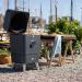 Everdure by Heston 4K 18 Inch Bluetooth Connected Cast Aluminum Charcoal Kamado Grill with Electric Ignition   Graphite