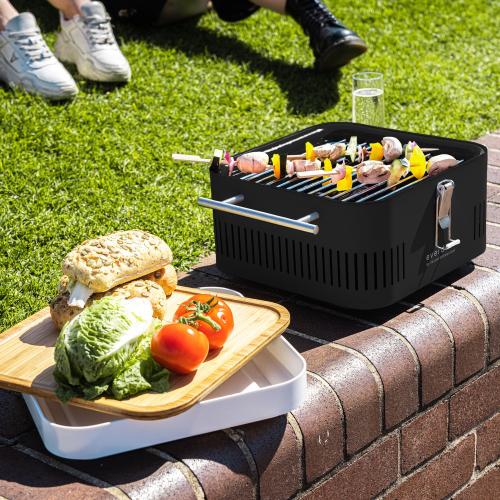 Everdure by Heston CUBE 17 Inch Portable Charcoal Grill   Black