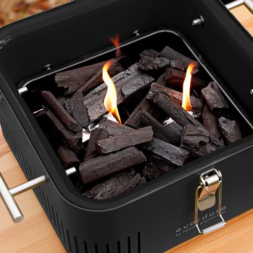 Everdure by Heston CUBE 17 Inch Portable Charcoal Grill   Black