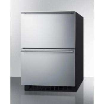 Summit 24 Inch 3 7 Cu Ft ADA Compliant Stainless Steel Outdoor Freezer Drawers ADFD243OS350