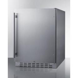 Summit 24 Inch 4 2 Cu Ft ADA Compliant Stainless Steel Outdoor Rated Compact Refrigerator AL55OSCSS250