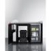 Summit 58 Inch Freestanding Portable Outdoor Kitchenette Bar Center with Left Hinge Glass Door Beverage Refrigerator