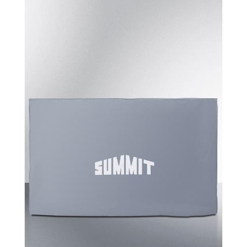 Summit 58 Inch Freestanding Portable Outdoor Kitchenette Bar Center with Left Hinge Glass Door Beverage Refrigerator
